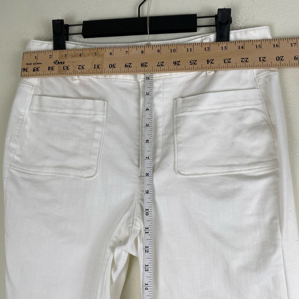 Spartina 449 Juliette Crop Flare Jeans Size 8 Buttercream 26.5” Inseam - Picture 15 of 16